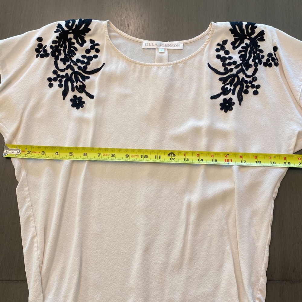 ULLA JOHNSON Silk Floral Embroidered Blouse - Picture 4 of 6